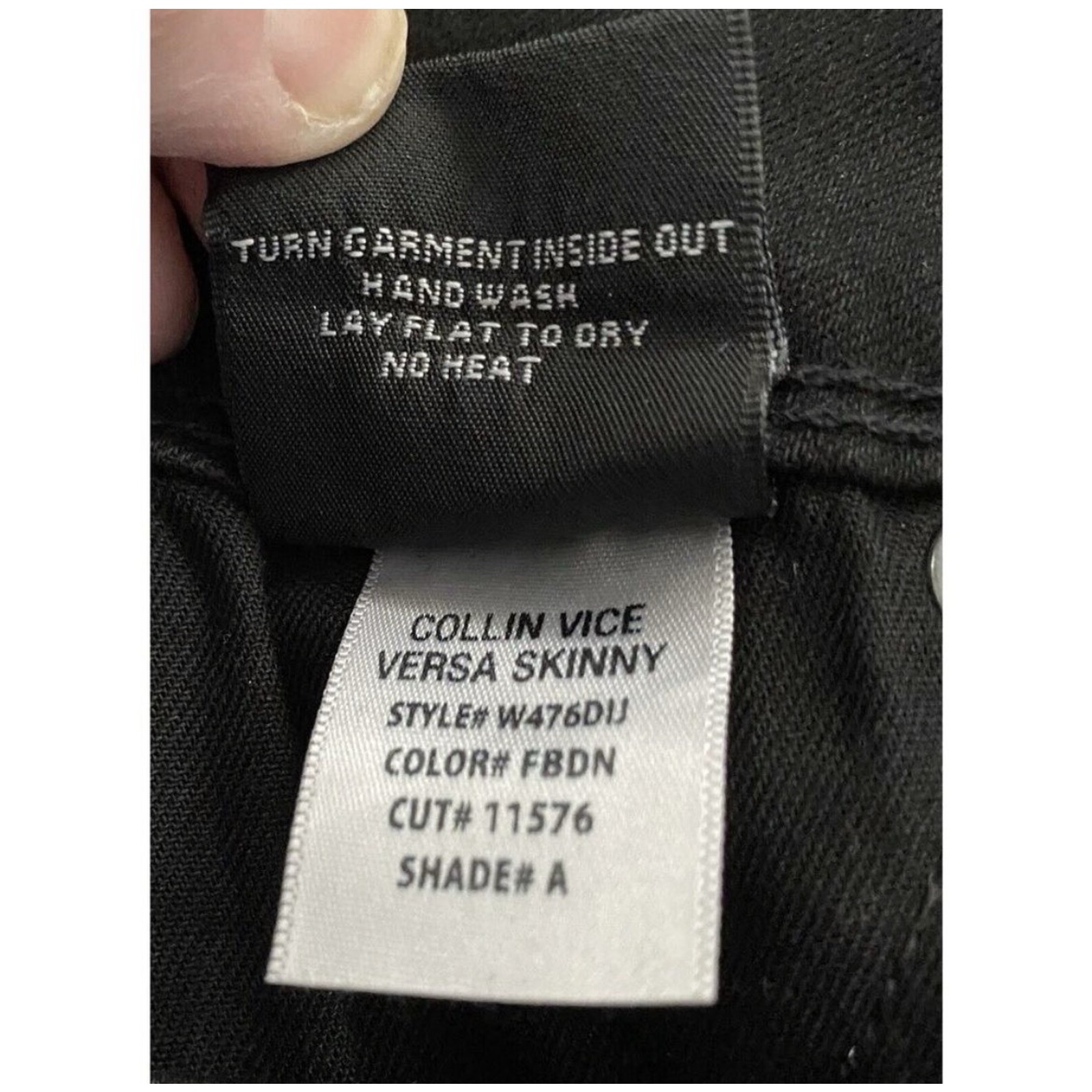 Nwt Hudson Sz 26 Blck Gray Collin Vice Versa Skinny Jeans Btn Flap Back Pckts — image 7 of 8